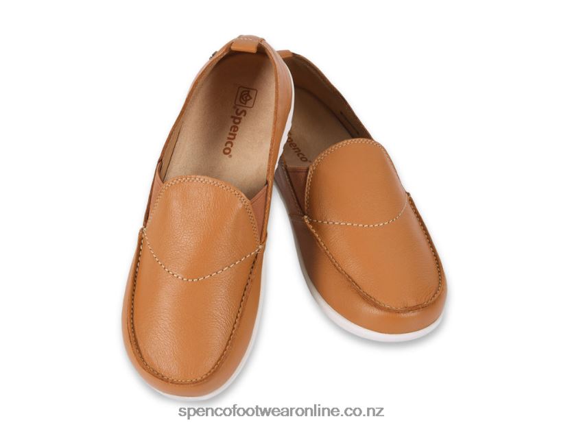 Spenco Footwear Men's Siesta Leather Slip-On 426V8T877 Black