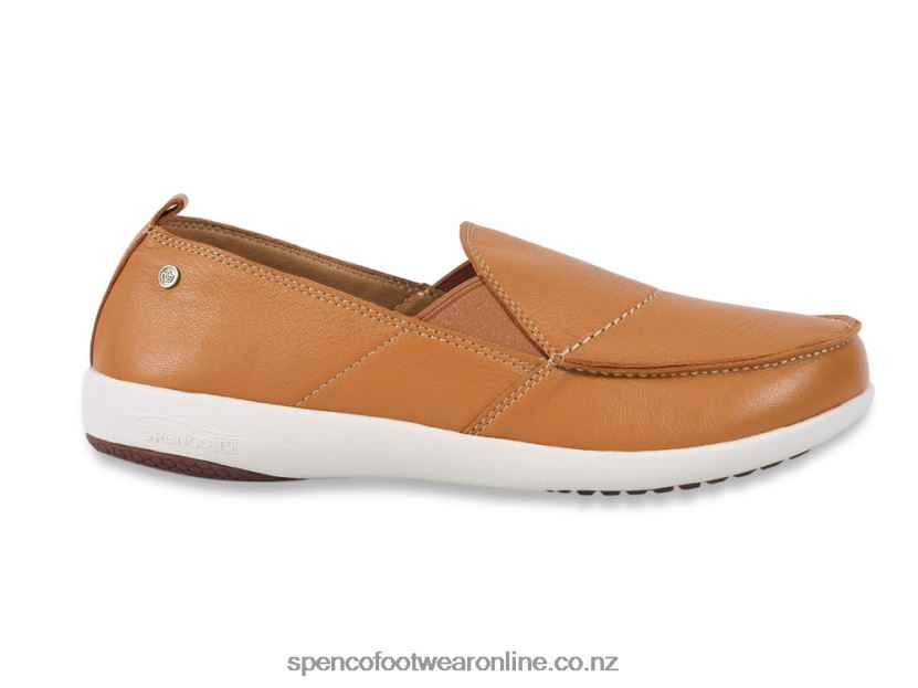 Spenco Footwear Men's Siesta Leather Slip-On 426V8T880 Saddle