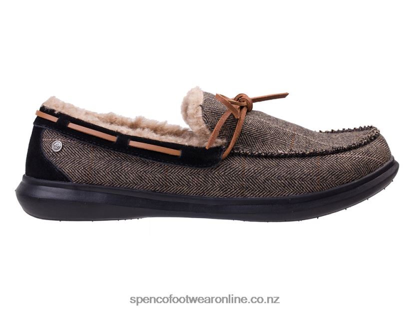 Spenco Footwear Men's Birch Tweed Slipper 426V8T902 Black/Tan