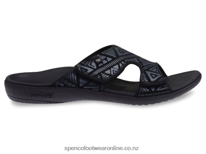 Spenco Footwear Men's Kholo Tribal Slide 426V8T850 Black