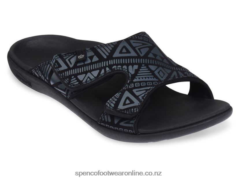 Spenco Footwear Men's Kholo Tribal Slide 426V8T850 Black