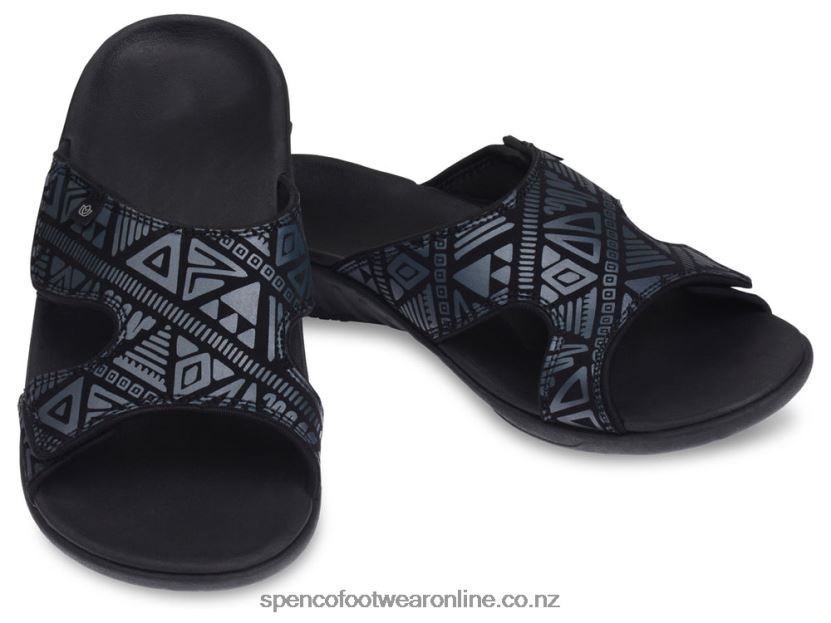 Spenco Footwear Men's Kholo Tribal Slide 426V8T850 Black