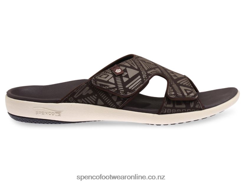 Spenco Footwear Men's Kholo Tribal Slide 426V8T851 Coffee Bean