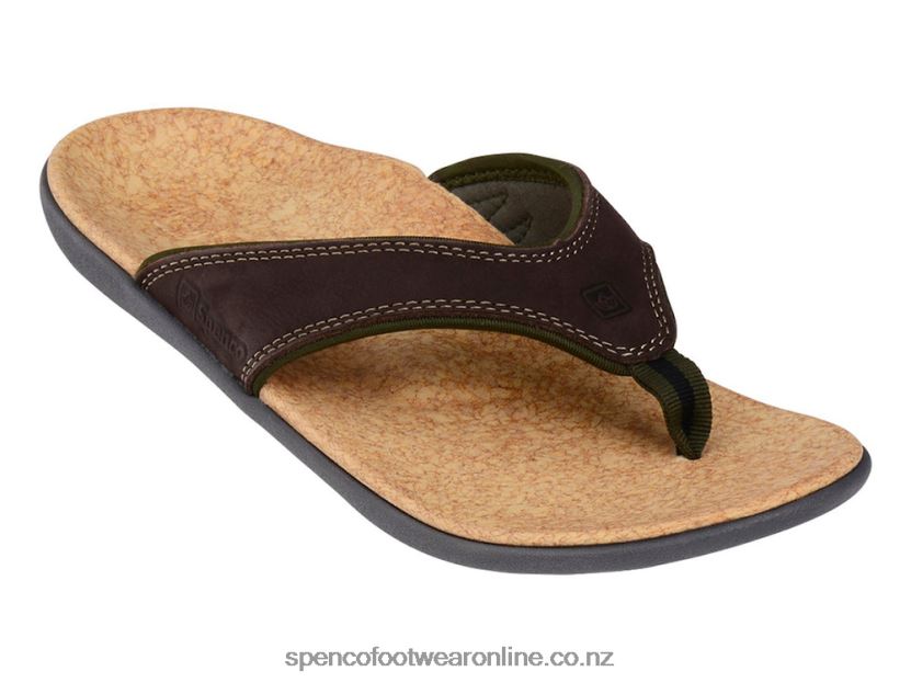 Spenco Footwear Men's Yumi Leather 426V8T830 Dark Brown