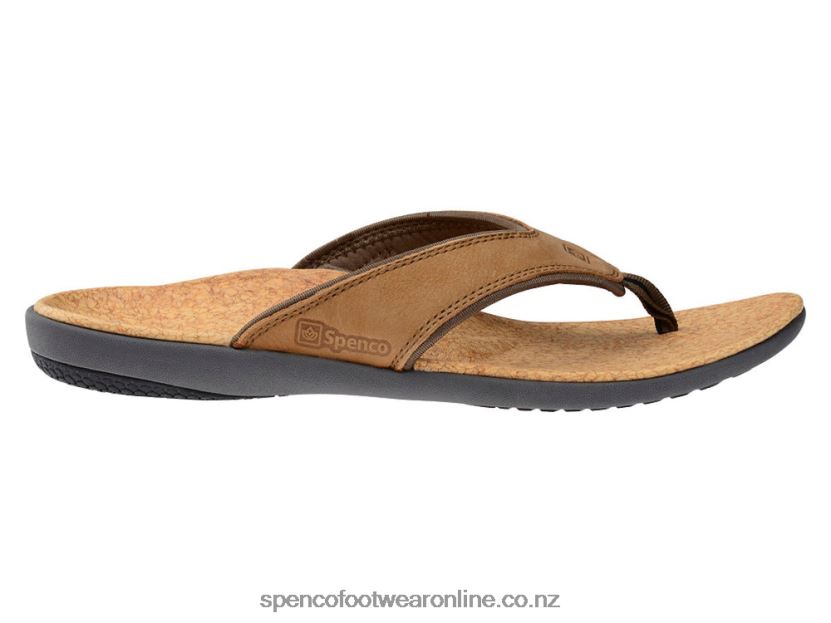 Spenco Footwear Men's Yumi Leather 426V8T831 Medium Brown