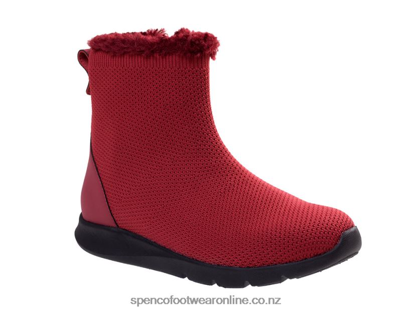 Women Spenco Footwear Cozy Winter Boot 426V8T787 Rumba Red