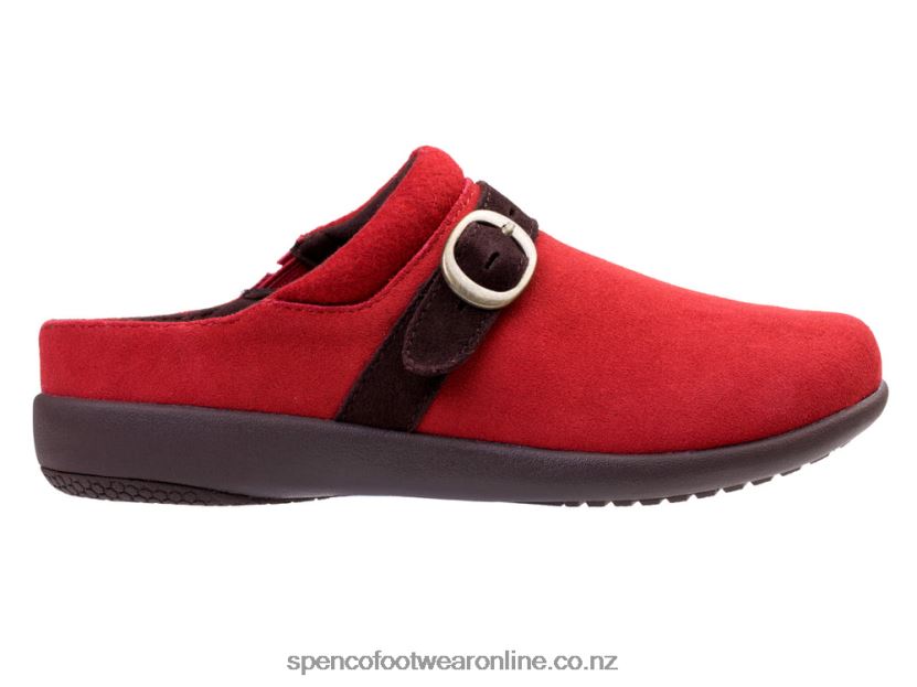 Women Spenco Footwear Ashley Suede 426V8T370 Red
