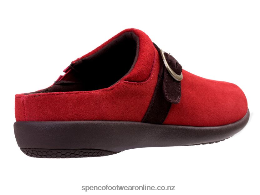 Women Spenco Footwear Ashley Suede 426V8T370 Red