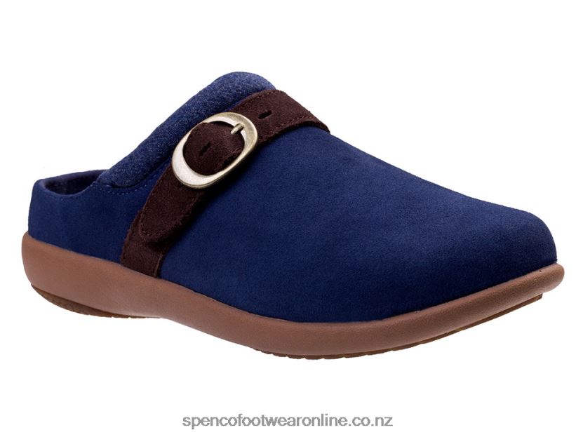Women Spenco Footwear Ashley Suede 426V8T373 Navy