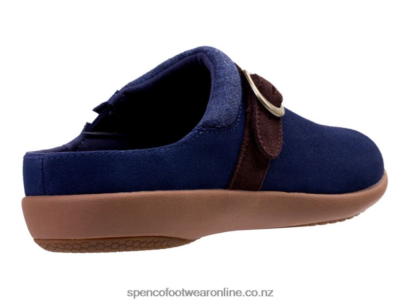 Women Spenco Footwear Ashley Suede 426V8T373 Navy