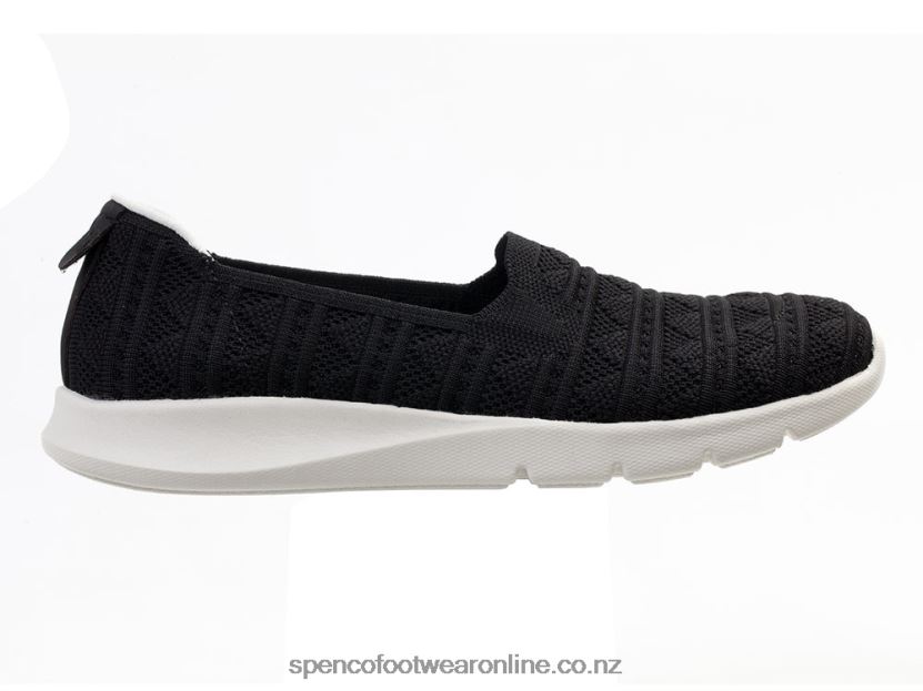 Women Spenco Footwear Comfort Stretch Crochet 426V8T340 Black