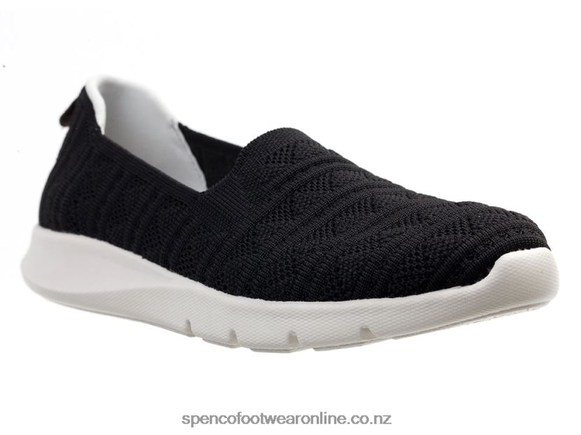 Women Spenco Footwear Comfort Stretch Crochet 426V8T340 Black