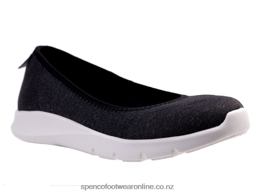 Women Spenco Footwear Daily Stretch Jersey Classic 426V8T500 Black