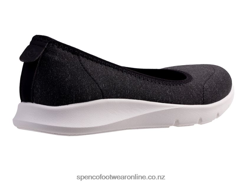 Women Spenco Footwear Daily Stretch Jersey Classic 426V8T500 Black