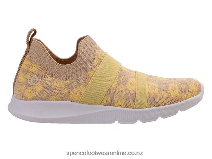 Women Spenco Footwear Karma Stretch Floral 426V8T520 Almond