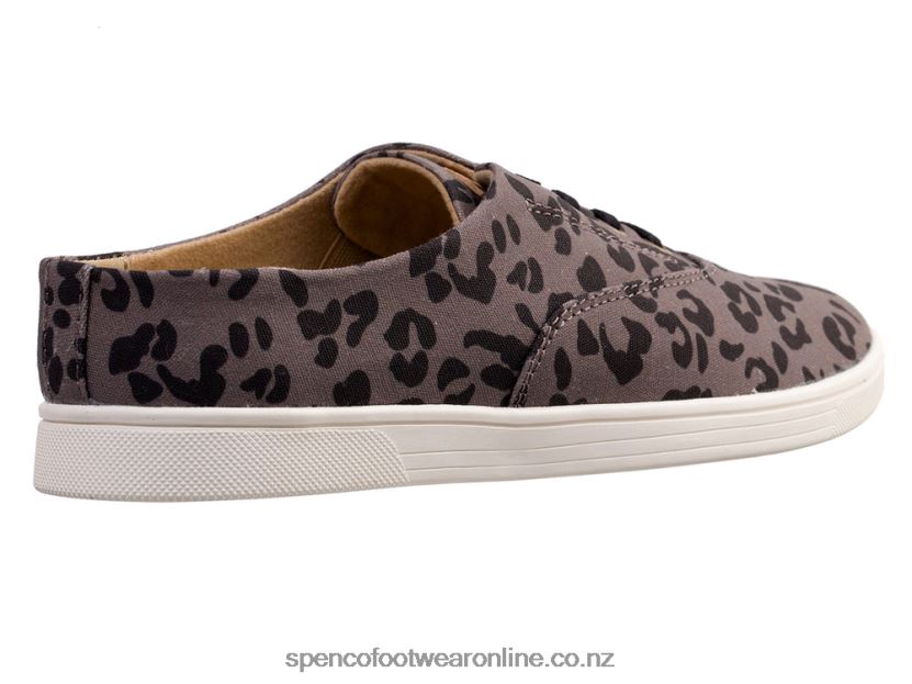 Women Spenco Footwear Khloe Kick Leopard Print 426V8T308 Charcoal Leopard