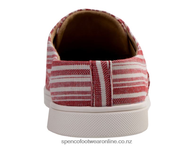 Women Spenco Footwear Khloe Kick Stripe 426V8T312 Red Stripe