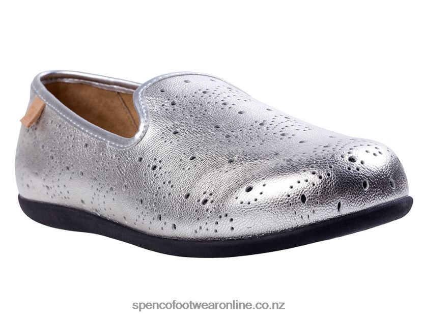 Women Spenco Footwear Paisley Ballet Seasonal 426V8T566 Silver