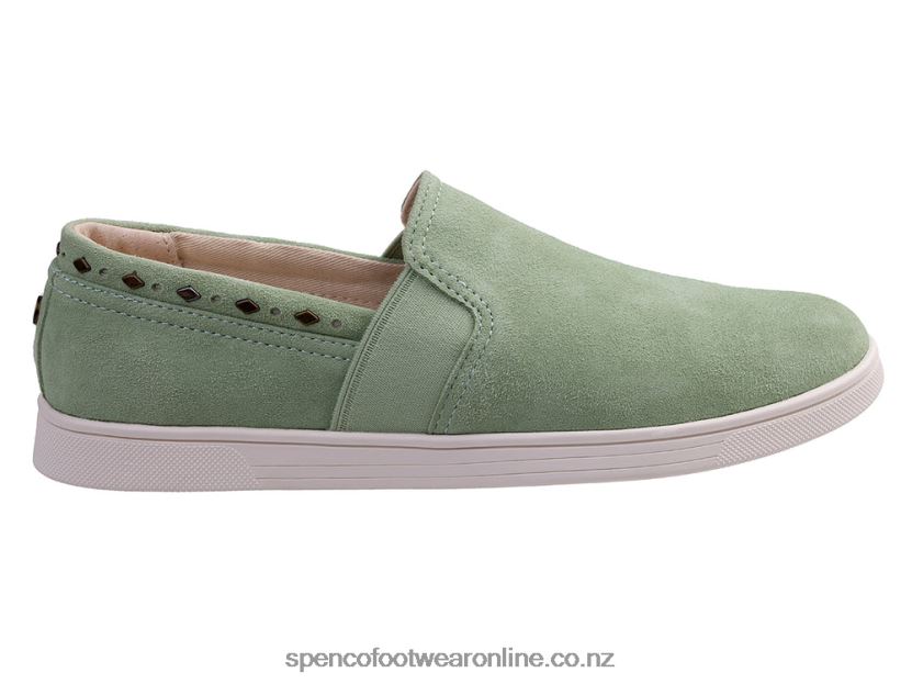 Women Spenco Footwear Santa Barbara Rivet Classic 426V8T489 Laurel Green