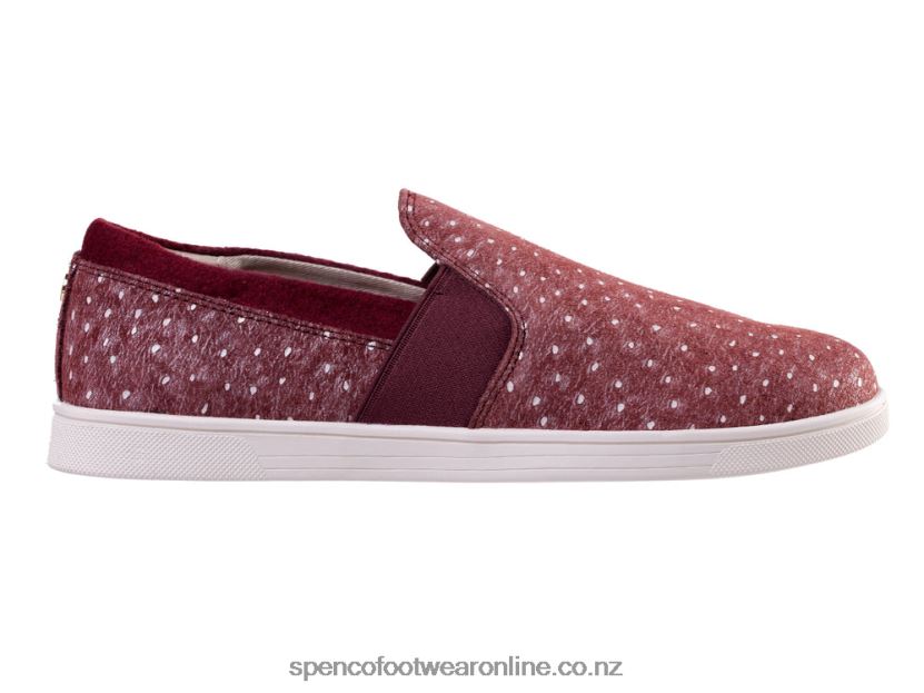 Women Spenco Footwear Santa Cruz Ostrich 426V8T404 Burgundy