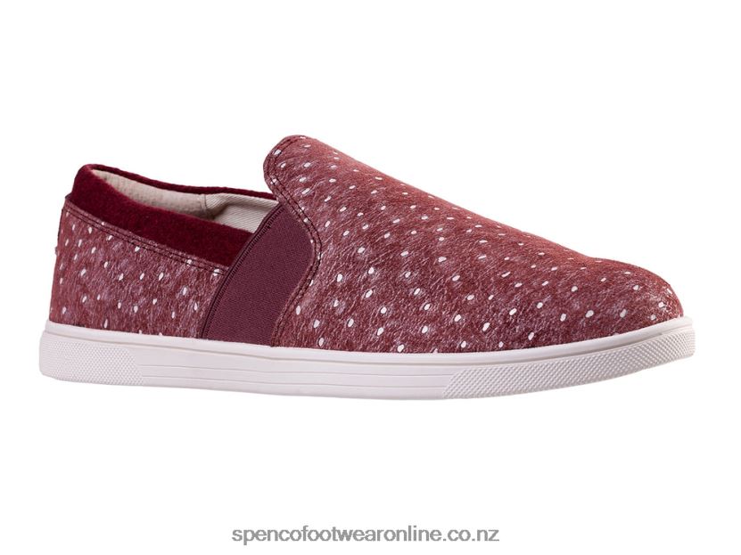 Women Spenco Footwear Santa Cruz Ostrich 426V8T404 Burgundy