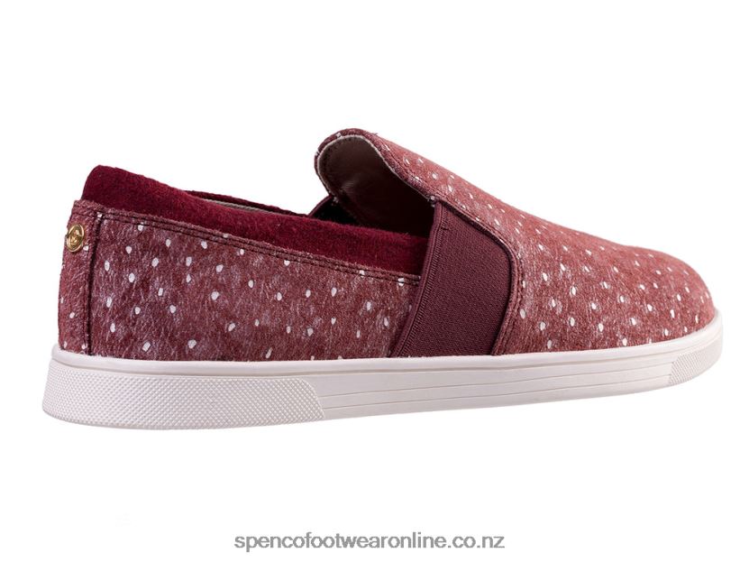 Women Spenco Footwear Santa Cruz Ostrich 426V8T404 Burgundy