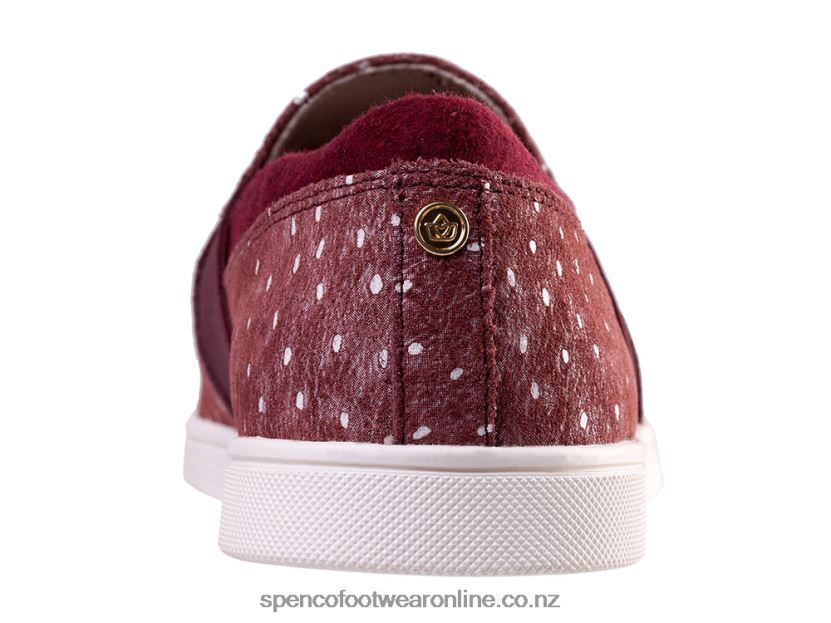 Women Spenco Footwear Santa Cruz Ostrich 426V8T404 Burgundy