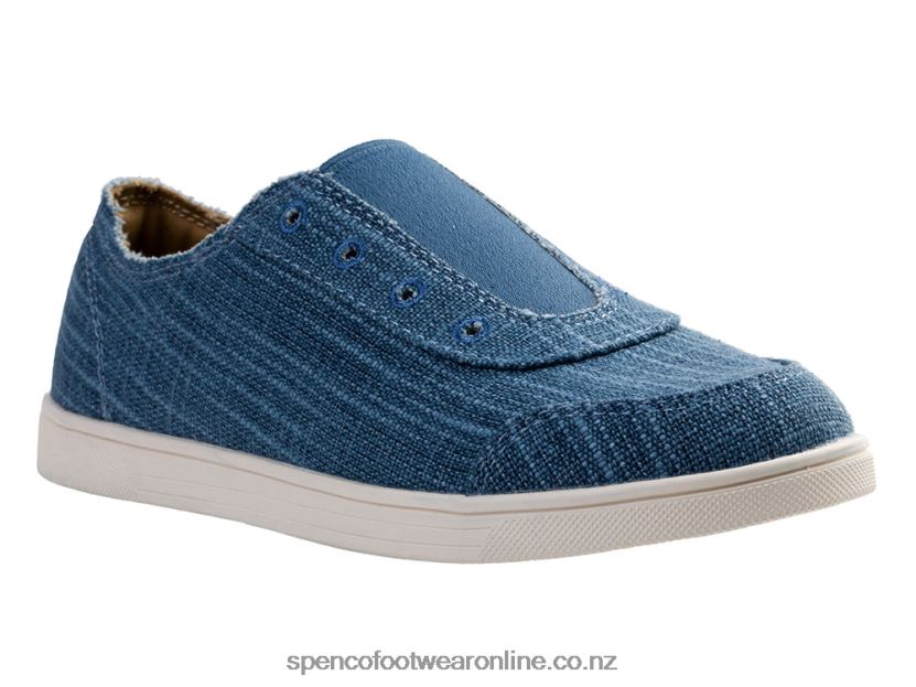 Women Spenco Footwear Santa Maria Canvas 426V8T319 Bluestone