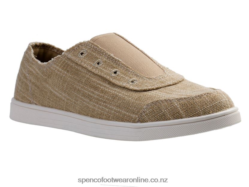 Women Spenco Footwear Santa Maria Canvas 426V8T320 Tan