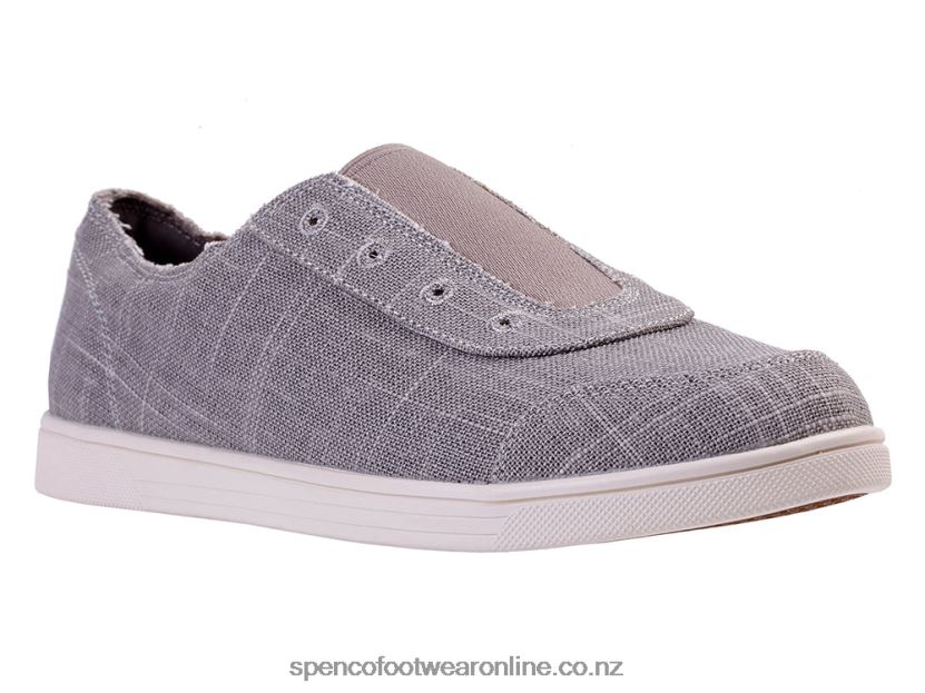 Women Spenco Footwear Santa Maria Canvas 426V8T514 Grey Morn