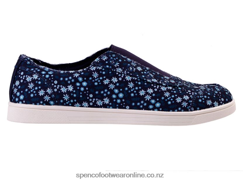 Women Spenco Footwear Santa Maria Floral 426V8T510 Navy