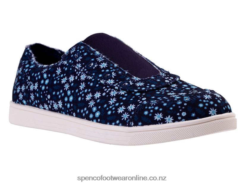 Women Spenco Footwear Santa Maria Floral 426V8T510 Navy