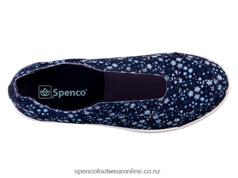 Women Spenco Footwear Santa Maria Floral 426V8T510 Navy