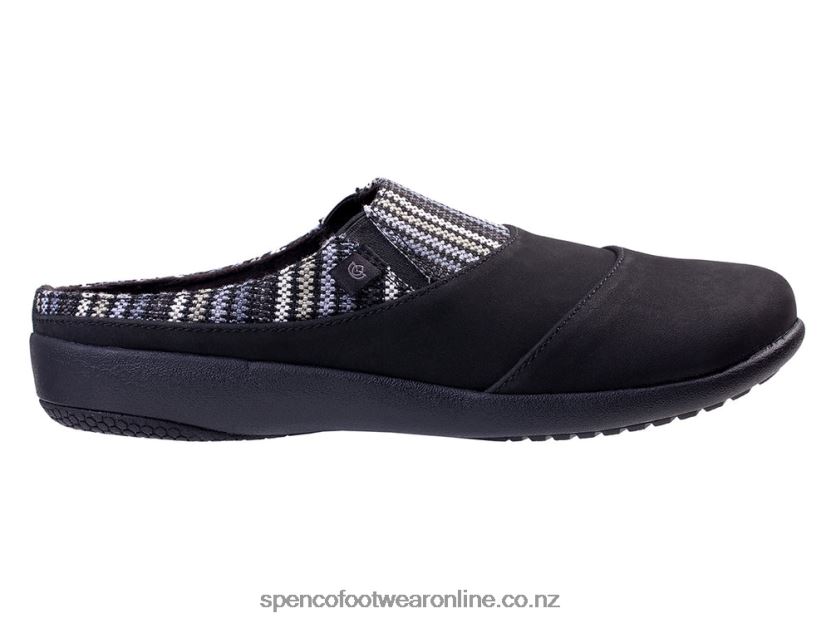 Women Spenco Footwear Siesta Nuevo Stripe 426V8T400 Black