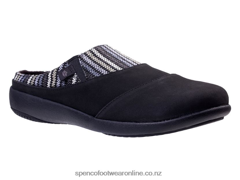 Women Spenco Footwear Siesta Nuevo Stripe 426V8T400 Black