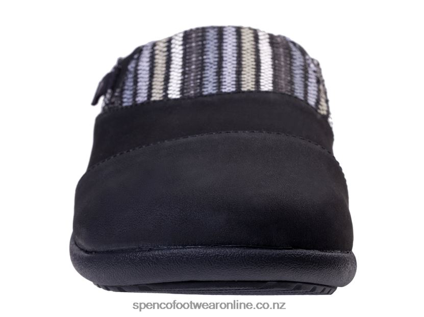 Women Spenco Footwear Siesta Nuevo Stripe 426V8T400 Black