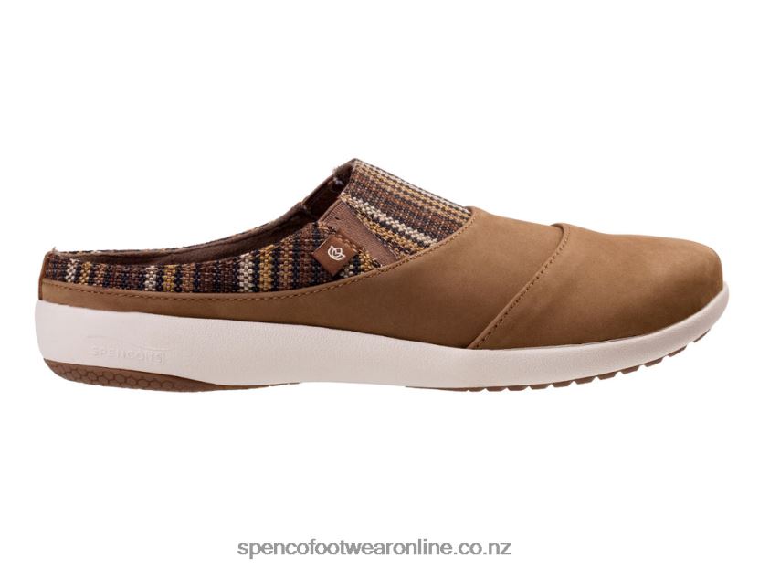 Women Spenco Footwear Siesta Nuevo Stripe 426V8T401 Chocolate