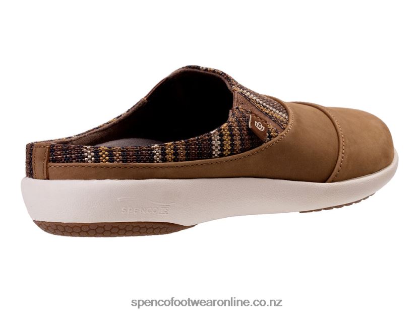 Women Spenco Footwear Siesta Nuevo Stripe 426V8T401 Chocolate