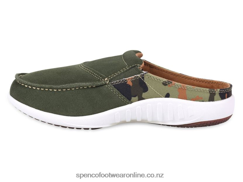 Women Spenco Footwear Siesta Via Pattern 426V8T620 Olive Camo