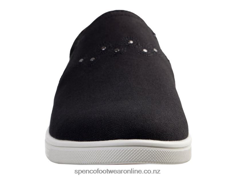 Women Spenco Footwear Waterfront Canvas 426V8T289 Black