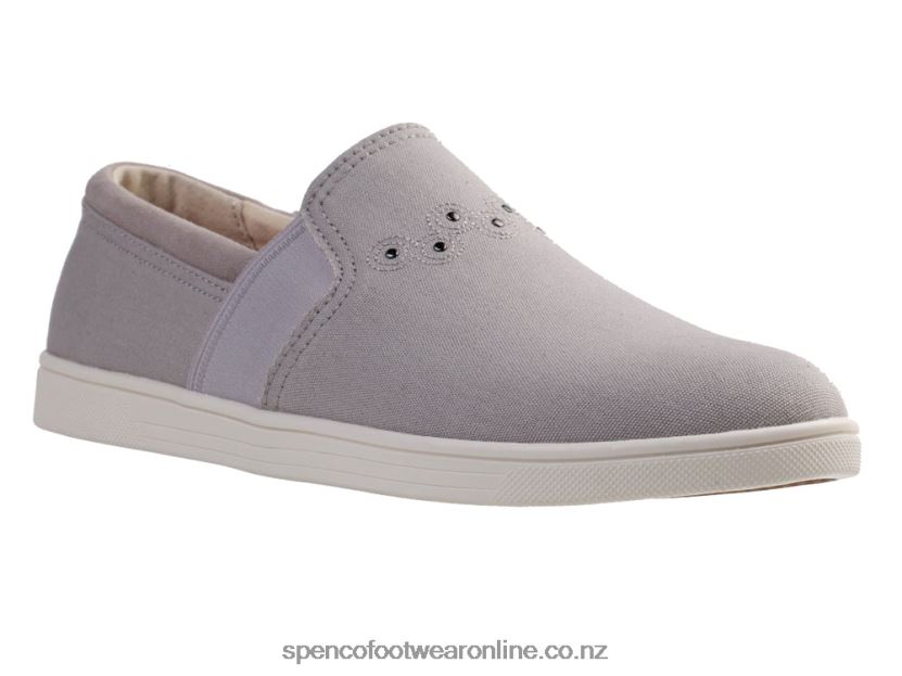 Women Spenco Footwear Waterfront Canvas 426V8T290 Grey
