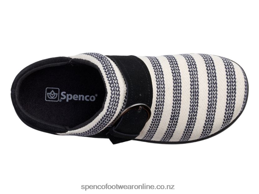 Women Spenco Footwear Aria Stripe Slide 426V8T348 Blue