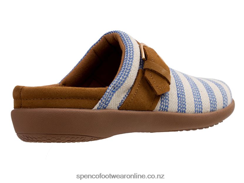 Women Spenco Footwear Aria Stripe Slide 426V8T348 Blue