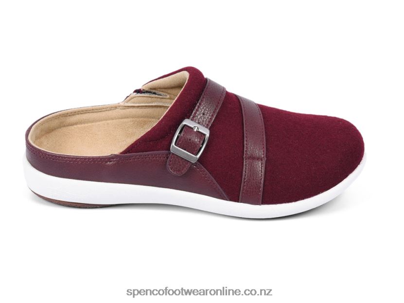 Women Spenco Footwear Ashton Wool Slide 2020 426V8T589 Burgundy