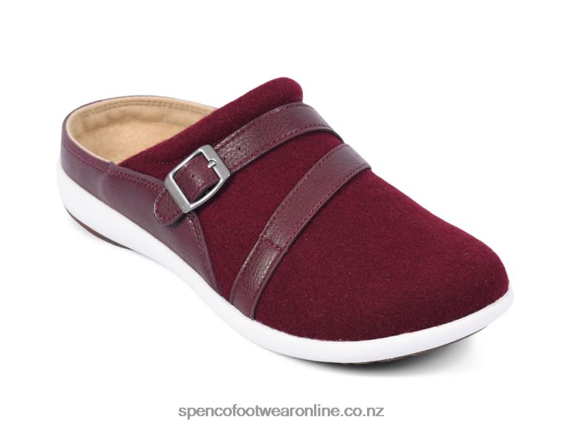 Women Spenco Footwear Ashton Wool Slide 2020 426V8T589 Burgundy