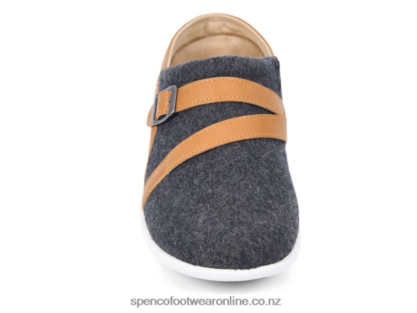 Women Spenco Footwear Ashton Wool Slide 2020 426V8T590 Charcoal/Tan