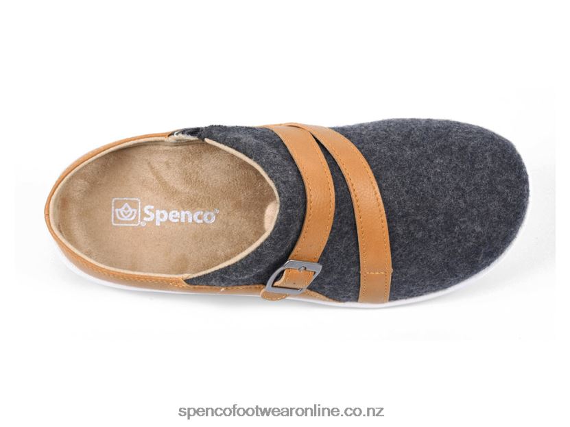 Women Spenco Footwear Ashton Wool Slide 2020 426V8T590 Charcoal/Tan