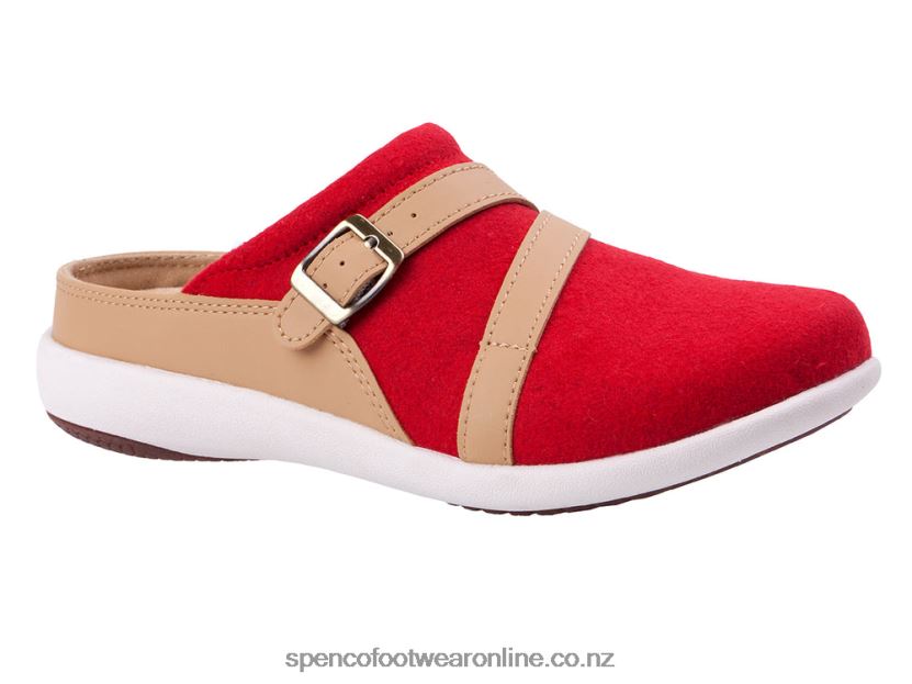 Women Spenco Footwear Ashton Wool Slide 426V8T592 Baked Apple