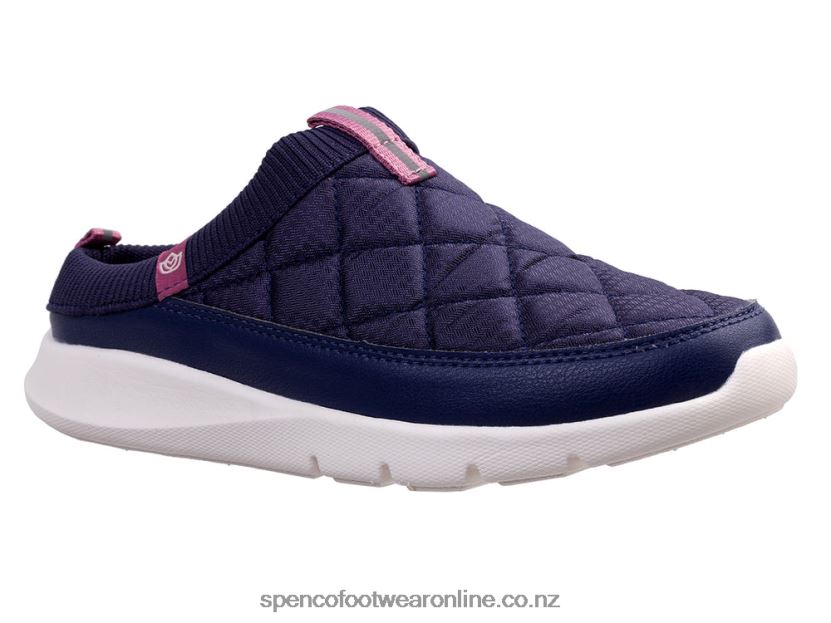 Women Spenco Footwear Clara Quilted Slide 426V8T427 Navy