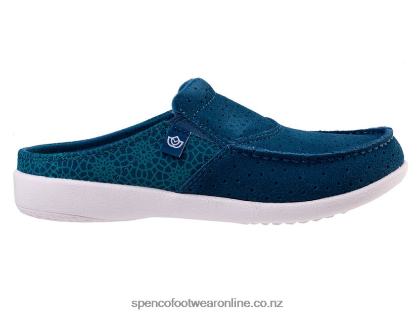 Women Spenco Footwear Siesta Slide Mosaic 426V8T394 Aegean Teal